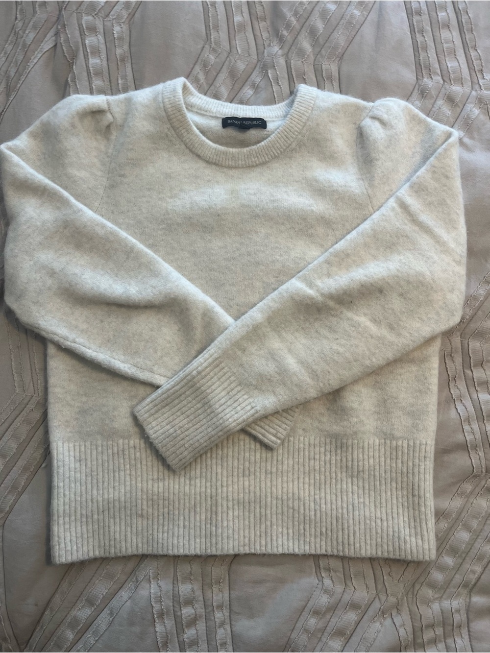 Banana Republic Women’s Puff Sleeve Crewneck Sweater